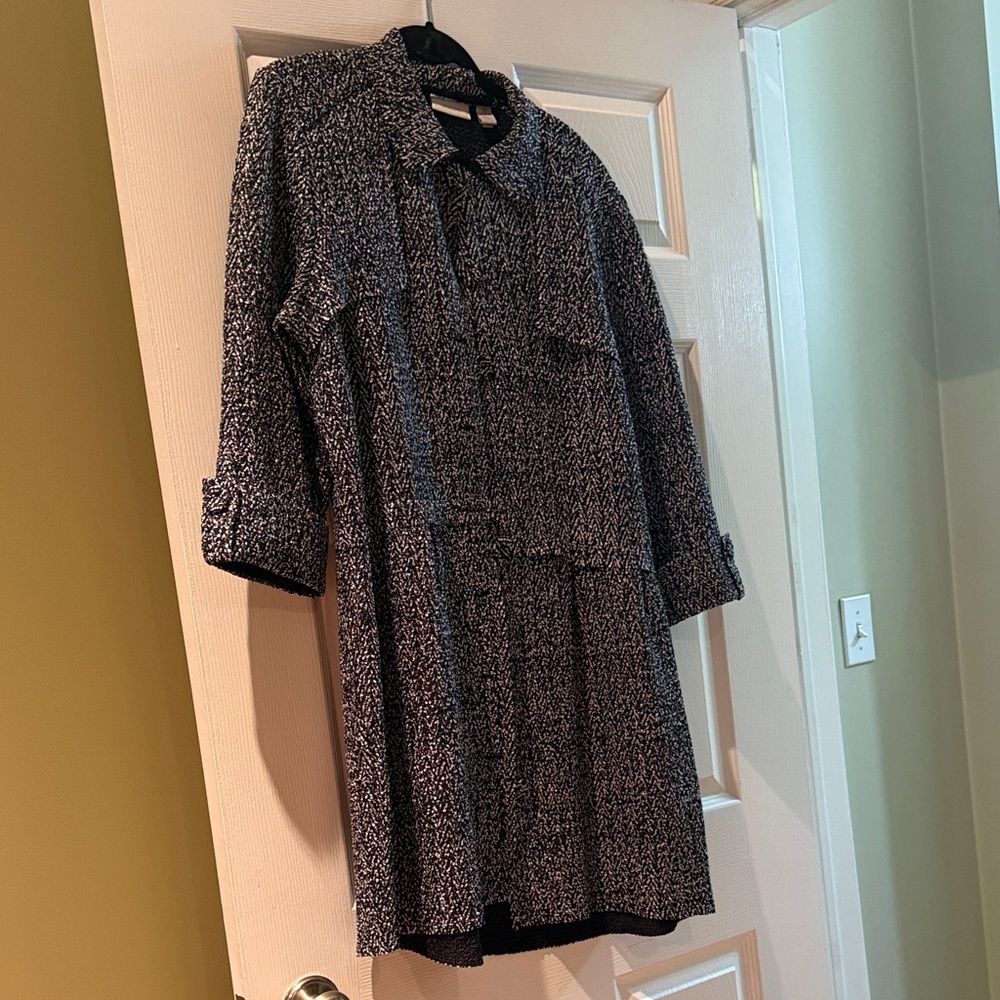 Chico's Black and White Long Sleeve Dress